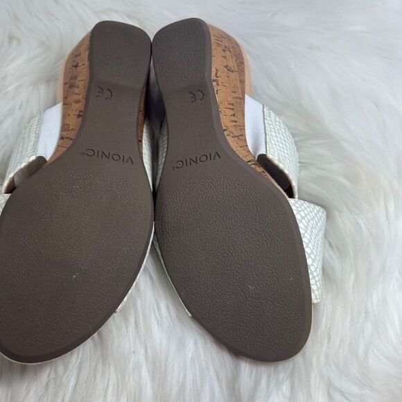 Vionic Leticia Women's Sandals Embossed Lizard Print Wedge Slide Size 6 - Picture 3 of 6